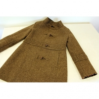 Casaco de Burel com barra aplicada de recortes