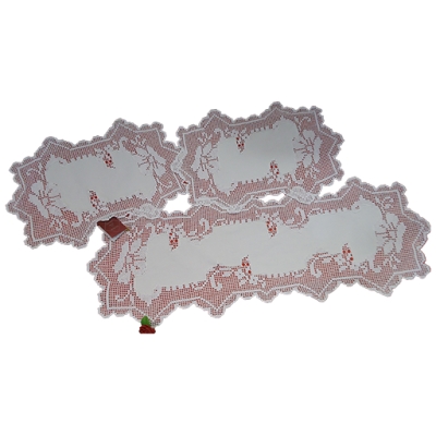 Conjunto de quarto em linho caseiro e renda