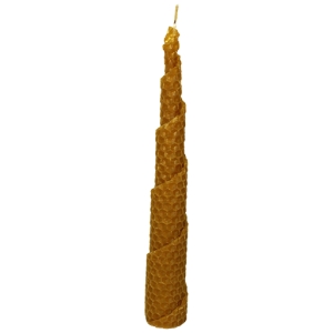 Vela em cera de abelha com 15cm