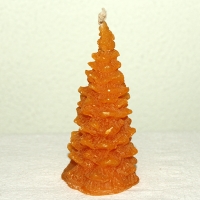 Vela em cera de abelhas em forma de árvore