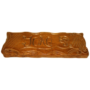 Faixa de Madeira personalizada com o nome